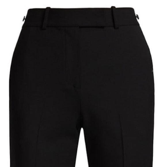 Helmut Lang Wool-Blend Straight-Leg Suit Pants with Adjustable Waist Black Sz 0 - Picture 3 of 12